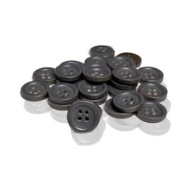 Polyester Düğme Füme 15mm 20 Adet