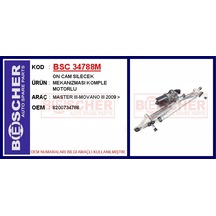 Bsc 34788m Cam Silecek Mekanizması Renault Master Iıı 10 Motorlu 8200734788-288100236r -