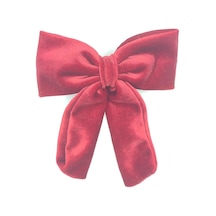 Tedz Collection Mordino Kırmızı Kadife Fiyonk Saç Tokası Çok Renkli