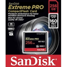 Sandisk Extreme Pro Compact Flash SDCFXPS-256G-X46 256 GB CF Hafıza Kartı