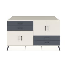 Kronos Konsol 3 Raflı 4 Çekmeceli 4 Kapaklı 176x59x99 Aytaşı-ayta Aytaşı-aytaşı/antrasit