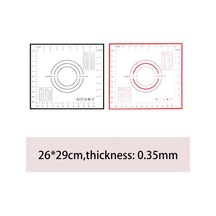 Siyah 1 Adet Silikon Pişirme Mat Yoğurma Pedi Hamur Mat Pizza Kek Hamur Makinesi Mutfak Pişirme Izgarası Yapışmaz Alet Bakeware 26 29cm