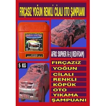 Rb Afro Supher R-1 Firçasiz Cilalı Renkli Oto Yıkama Şampuanı Kırmızı Köpük 5 Kg