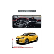 Peugeot 208 2019+ Torpido Koruma Halısı Gri Kenar