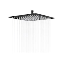 Fause Tepe Duş Başlığı Kare Slim 304 Metal 40x40 Cm Mat Siyah Çok Renkli