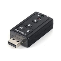 7.1 USB Ses Kartı 3.5 mm. Mikrofon Kulaklık Harici Sound Card