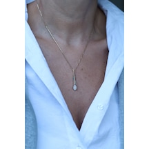 14 Ayar Altın Cetaş Fortuna Nazarlık Detaylı Taşlı Kolye Kly23834 Sarı Altın