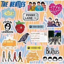 Beatles Seti Laptop Notebook Telefon Etiket Journal 1