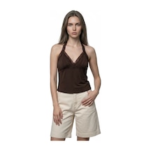 LOFT Slim Fit Kadın Bluz K.kol Lf2043481 Q1.v1 Kahverengi