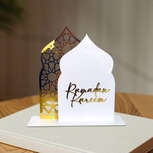 Lijinxu Ramazan Masa İşareti Süsleme Hediyesi Beyaz-altın