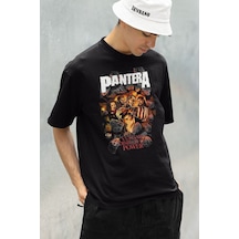 Pantera Vulgar Display Of Power Baskılı Unisex Oversize Rock Meta Siyah