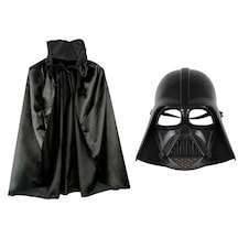 Çocuk Boy Yıldız Savaşları Star Wars Darth Vadet Maskesi Ve 90 Cm Pelerin Seti Siyah 5691