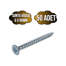 Sunta Vidası 6x90mm Çinko Ahşap Mdf Montaj Vidası 6x90mm 50 Adet 90 MM