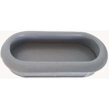 Mobilya Kulbu Gömme Oval Gri 36mm 80mm 5li