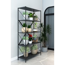 Stone Saksılık Çiçeklik Saksı Rafı Çiçek Standı Çok Amaçlı Dekoratif Raf 150 Cm Gri