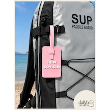 Dailyboo Creates Kişiye Özel İsimlik Bagaj Etiketi-paddle Board Sup Çanta & Valiz İsim Etiketi-kilitli Sistem Özel Tasarım Bagaj Tag Pembe