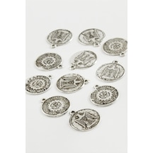 Çift - 485 - Başlı Kartal Tesbih Aparatı 50 Gram - Nhr-hlss - Gümüş Rengi