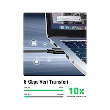 Usb 3.0 Uzatma Kablosu, 2 Metre, Siyah