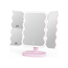 Valkyrie Xr-750 Led Işıklı Katlanabilir Makyaj Aynası - 2x 3x Büyütme Modu - Dokunmatik Touch Ekran - Pilli Diğer