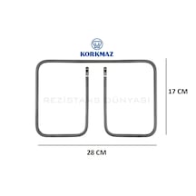 Korkmaz Uyumlu Marka Tost Makinası Rezistansı 900w-110v- 28 17 Cm