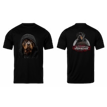 Rottweiler Baskılı Rahat Kesim T-Shirt