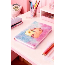 Sukuşi Capibara Peluş Defter A5 Boy Çizgili Squishy