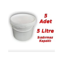 Plastik Yoğurt Kovası 5 Lt 5 Adet Beyaz - 923219717 Beyaz