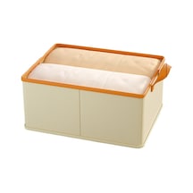 Cbtx Jjtz 50 X 35 X 32cm Bez Saklama Kutusu Katyonik Pp Kurulu Katlanır Dolap Organizatör - Bej