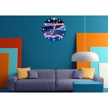 Ti-play Mutluluk 30x30cm Akrilik Dekoratif Modern Duvar Saati ÇOk Renkli