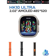 Watch 10 Serisi Hk10 Ultra 3 -a Kalite Yapay Zeka Ve Amoled Ekran Tüm Telefonlara Uyumludur