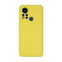 İnfinix Hot 11s Kılıf Nano İçi Kadife Silikon - Sarı 0.2M-Çok Renkli