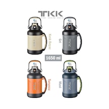 Tkk 1650 Ml Profesyonel Kamp Matarası/çelik Termos Çift Kullanım Pipetli/rahat İçim 12/24 Yalıtım -20281650 001