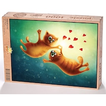 King Of Puzzle Kediler Ahşap Puzzle 1000 Parça