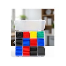 Heat Shrink Tube Organizer Kutulu 560 Parça Kablo İzolasyon Seti 12 Ölçü 5 Renk
