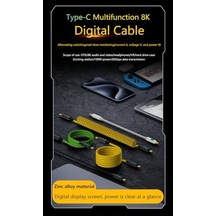 Type C To Type C 100w Hızlı Şarj 20gbps Veri Transfer Hızı 8k60hz Görüntü Aktarım Kablosu 2 Metre Yeşil Grn-02