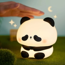 Lexroo Masum Oturan Panda Tasarımlı Gece Lambası - Dokunmatik - Ş