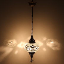 Dekoratif DEKORATİF TAVAN BAHÇE BALKON İÇİN TEKLİ LAMBA RENKLİ MOZAİK LAMBA