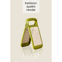 Katlanır Ayaklı Yeşil Rende Çift Yüzlü Paslanmaz Çelik Güvenli Kullanım Pratik Mutfak Rendesi Çelik Diğer