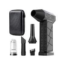 Uruchı X3 2026 Şarjlı Hava Üfleyici & Vakum Gerçek 130000 Rpm, 8000mah Batarya, 3 Kademeli Turbo Toz Üfleyici Ve Çekici, Bilgisayar, Klavye, Ev, Araç Ve Dış Mekan Kullanımı, Çantalı