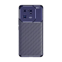 Xiaomi Mi 13 Pro Kılıf Karbon Görünümlü Silikon Kamera Korumalı Üstün Koruma Celikaksesuar Lacivert