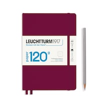 Leuchtturm1917 Not Defteri, Orta Boy A5 , Edition 120g, 203 Numaralandırılmış Sayfa, Noktalı, Liman Kırmızısı Kırmızı