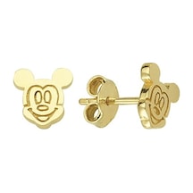 Goldkupe 14 Ayar Altın Mickey Mouse Küpe 1,45 Gr-633