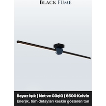 Unop Füme Lineer Tavan Avize - Aşağı Işık Beyaz Işık