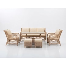 3+1+1 Baklava Model Rattan Bahçe Ve Balkon Takımı Kahve Diğer