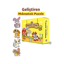 Mıknatıs Özellikli Eğlenceli Puzzle Çiftlik Hayvanları