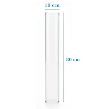 Pelet Sobası İçin Borosilikat Cam Boru 80 Cm