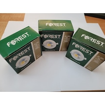 Forest 5 Watt Krom Kasa Beyaz Işık Trafolu Soğutmalı Cob Led Spot 10 Lu Paket