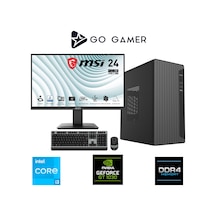 Go Gamer E123D i3-14100F 16 GB 1 TB SSD GT1030 4 GB 24" Free Dos Oem Paket Masaüstü Oyuncu Bilgisayarı