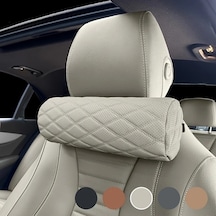 Dashanshop Hafızalı Köpük Araç Başlığı Yastığı Ash Gray Nefes Alabilir Uzun Yol Konfor