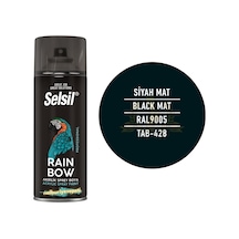 Selsil Rainbow Akrilik Sprey Boya Mat Siyah 400 Ml - Ral9005